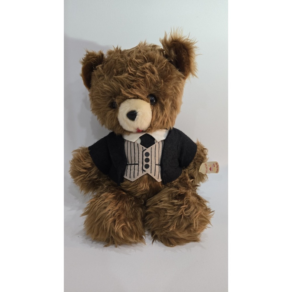 Vtg 1979 Animal Fair by Guy Plush Teddy Bear in Tuxedo Suit Tux With Tags 13"